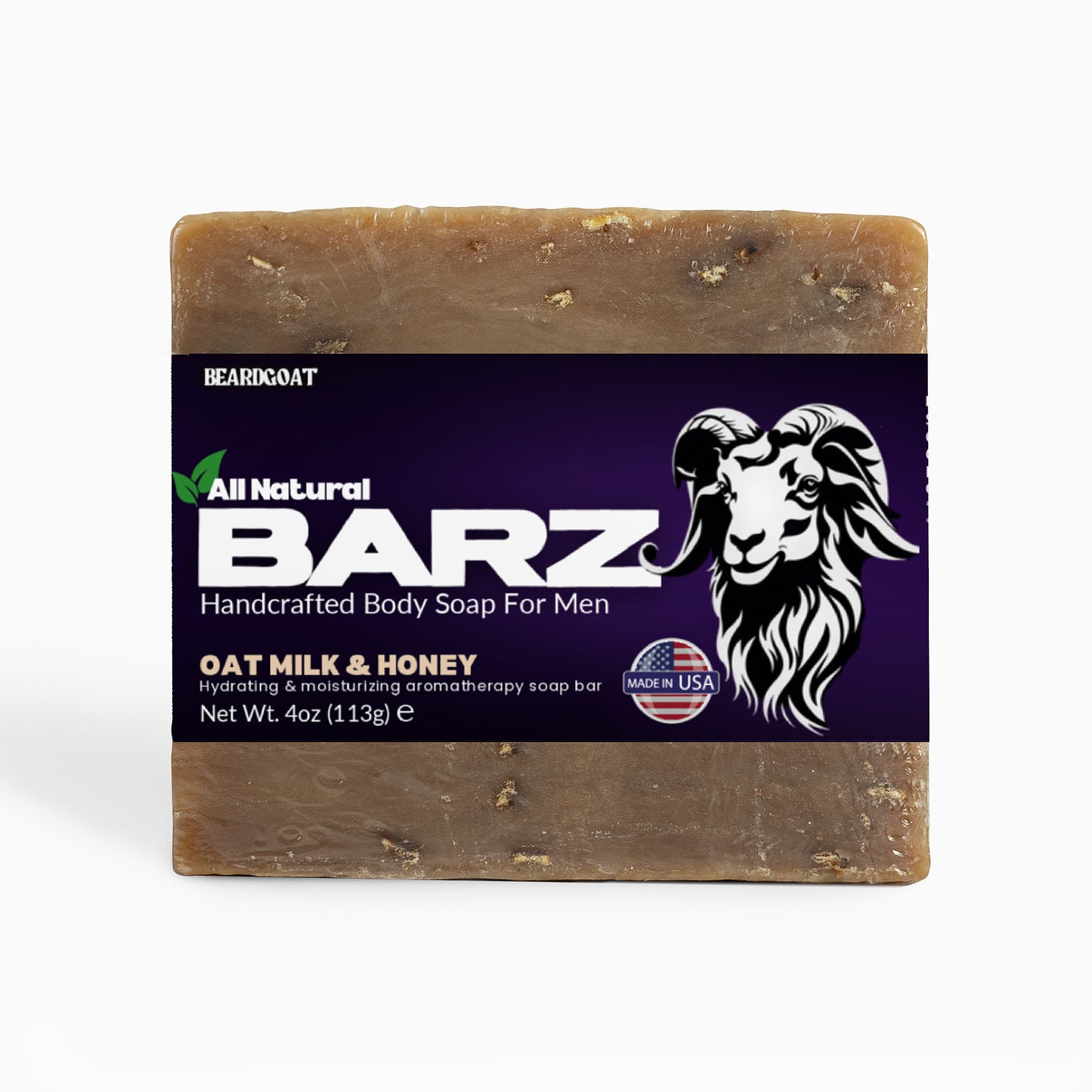 BEARDGOAT® Barz Oat Milk Honey Soap Bar