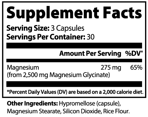 Magnesium Glycinate Supplement for Enhanced Relaxation and Sleep Support