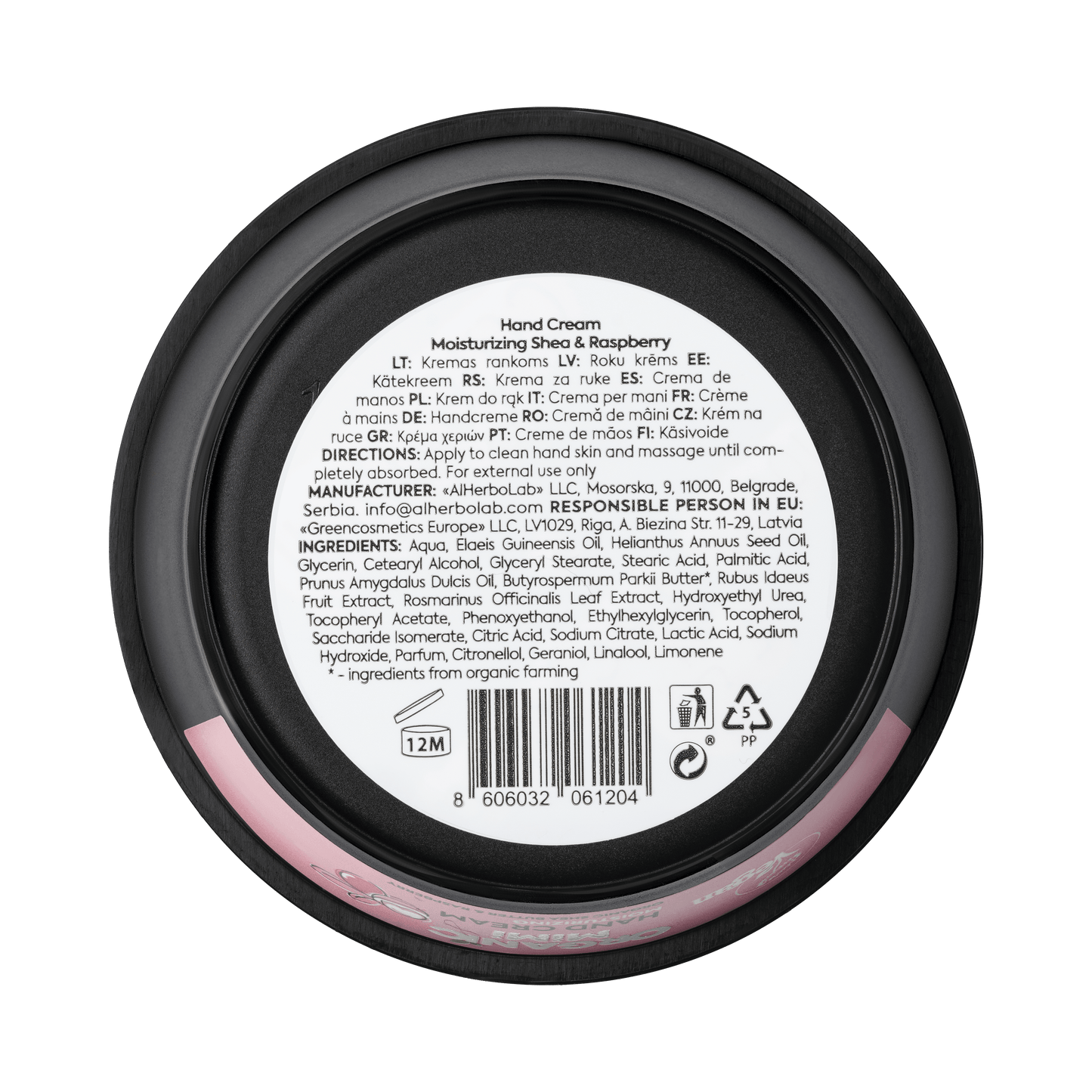 Organic Mimi, Hand Cream Moisturizing Shea & Raspberry, 50 ml