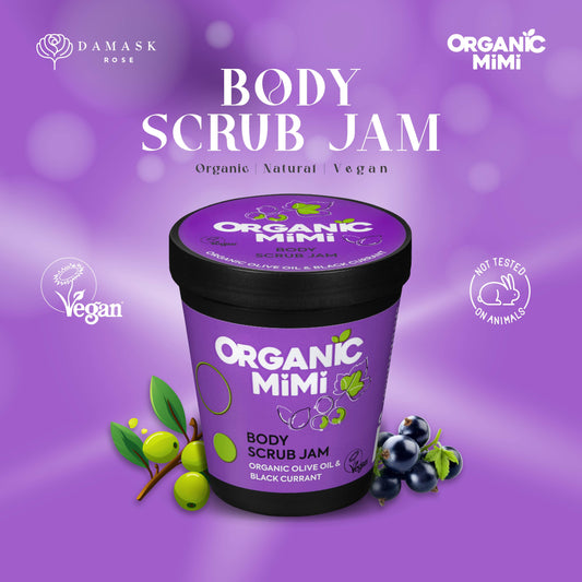 Organic Mimi, Body Scrub Jam Olive & Black Currant, 250 g