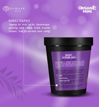 Organic Mimi, Body Scrub Jam Olive & Black Currant, 250 g