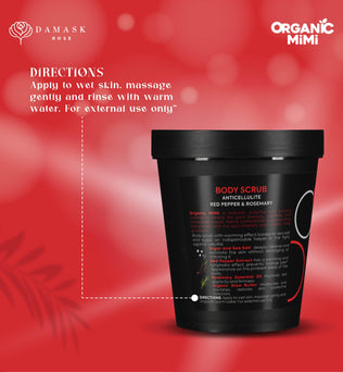 Organic Mimi, Body Scrub Anticellulite Red Pepper & Rosemary, 250 g
