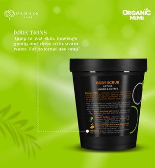 Organic Mimi, Body Scrub Lifting Mango & Coffee, 250 g