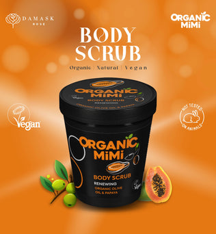 Organic Mimi, Body Scrub Renewing Olive & Papaya, 250 g
