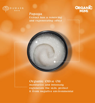 Organic Mimi, Body Scrub Renewing Olive & Papaya, 250 g