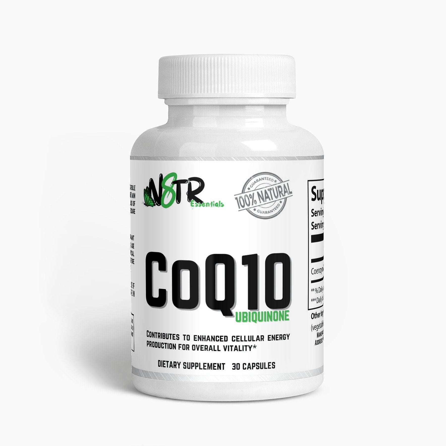 CoQ10 Ubiquinone Supplement by N8tr Essentials®
