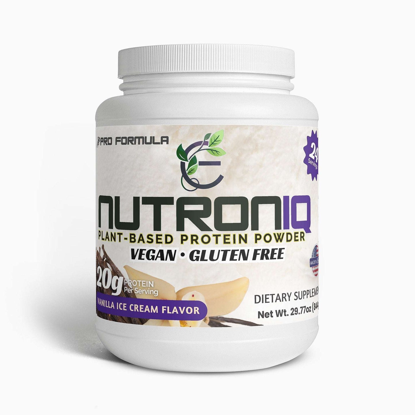 NutronIQ Plant-Based Protein Supplement Vanilla Flavor for Optimal Nutrition - Expressly Marketplace
