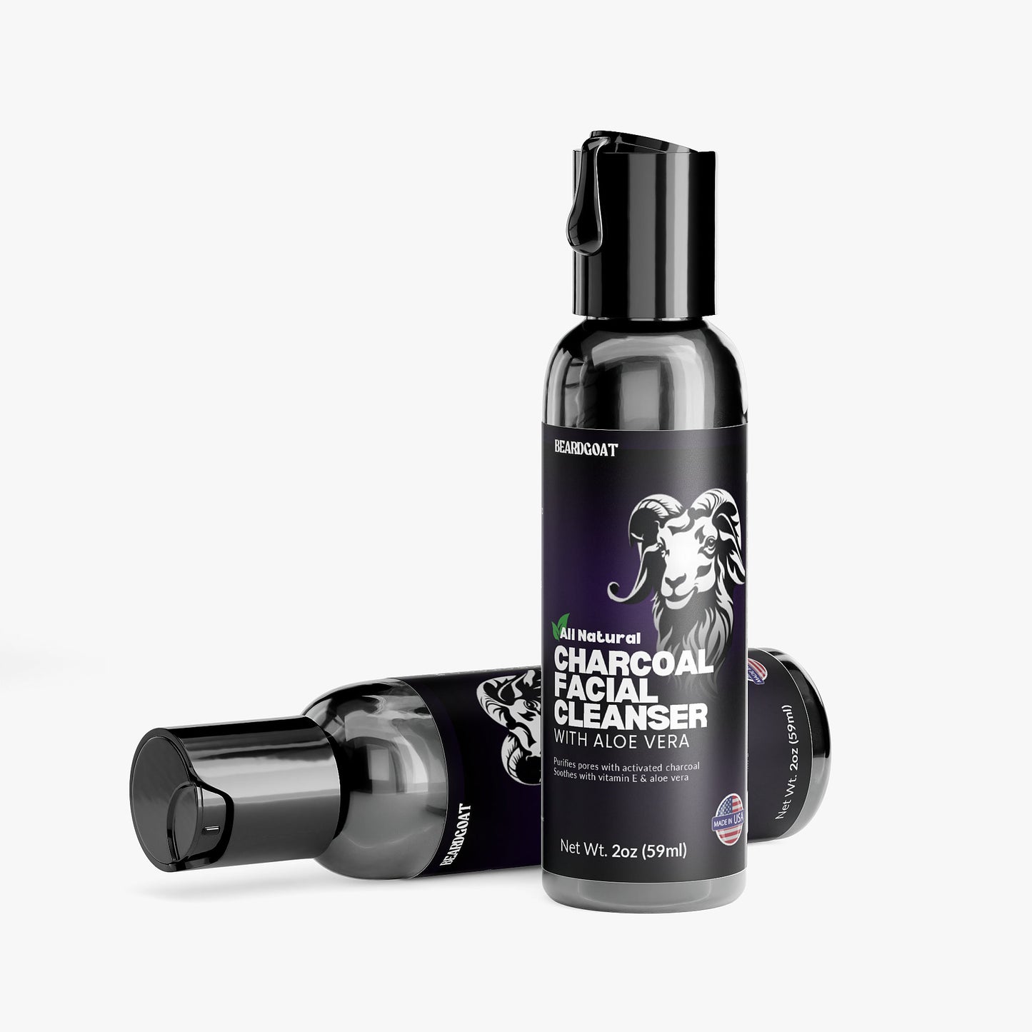 BEARDGOAT® Charcoal Facial Cleanser for Deep Cleansing and Skin Revitalization