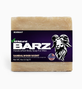 BEARDGOAT® BARZ Sandalwood SOAP BAR - Nourishing Beard and Skin Care