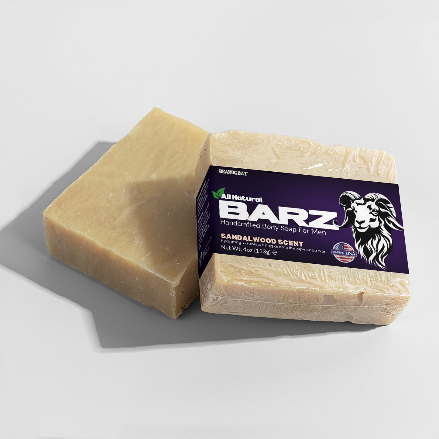 BEARDGOAT® BARZ Sandalwood SOAP BAR - Nourishing Beard and Skin Care