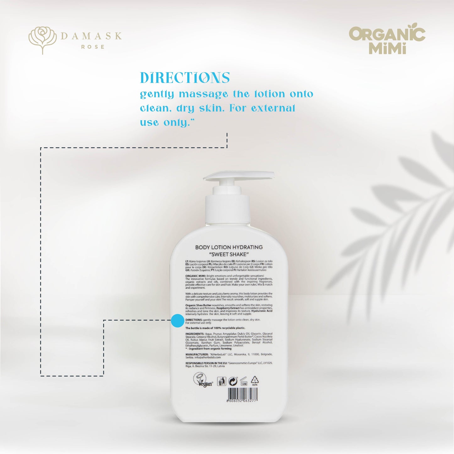 ORGANIC MIMI, BODY LOTION HYDRATING SWEET SHAKE, 300 ml