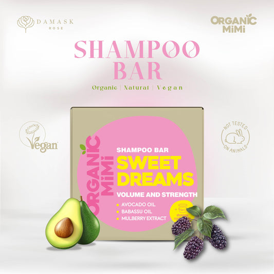 ORGANIC MIMI, SWEET DREAMS VOLUME AND STRENGTH SHAMPOO BAR, 50 g
