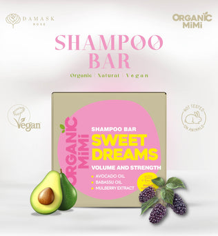 ORGANIC MIMI, SWEET DREAMS VOLUME AND STRENGTH SHAMPOO BAR, 50 g
