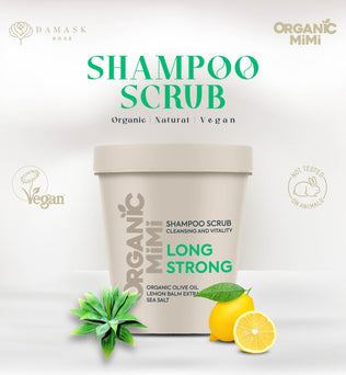 ORGANIC MIMI, SHAMPOO SCRUB CLEANSING AND VITALITY LONG STRONG, 310 g