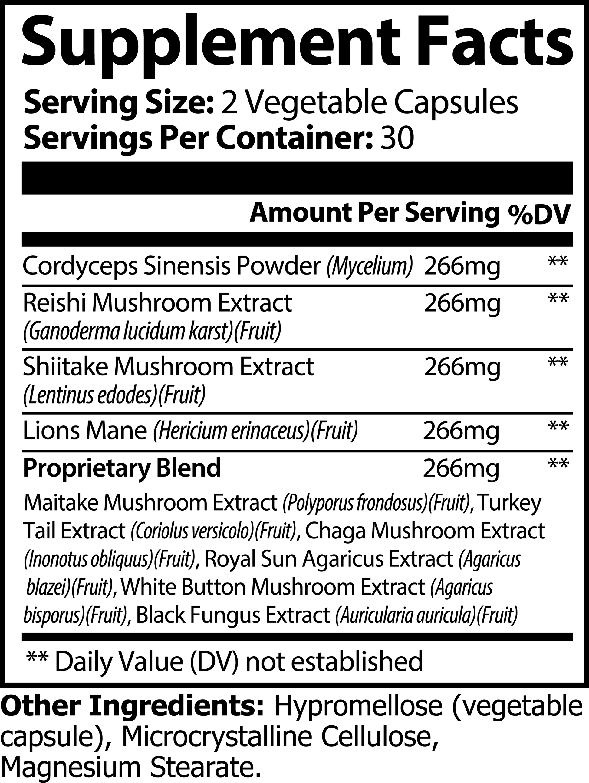 All Natural Mushroom Complex