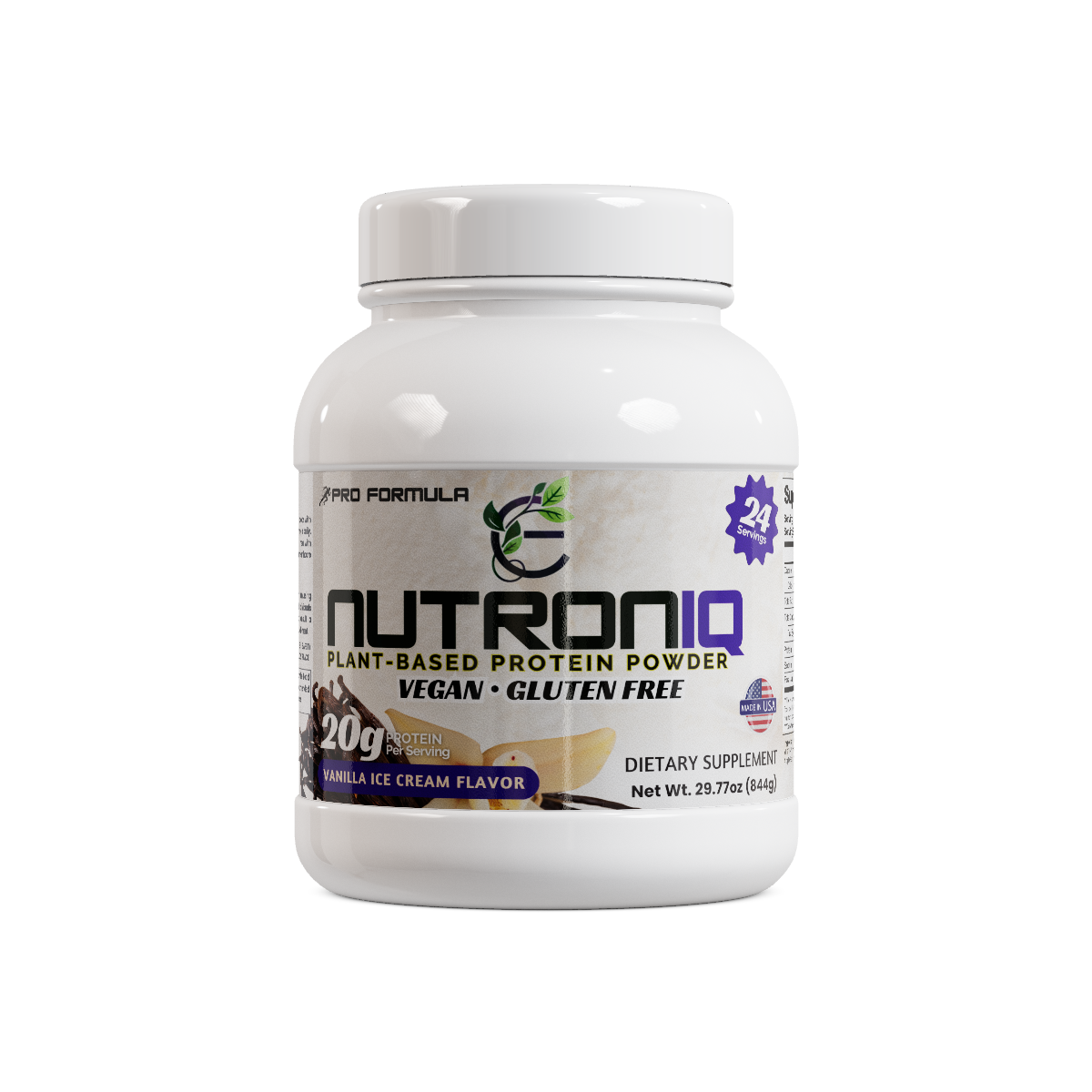 NutronIQ Plant-Based Protein Supplement Vanilla Flavor for Optimal Nutrition - Expressly Marketplace