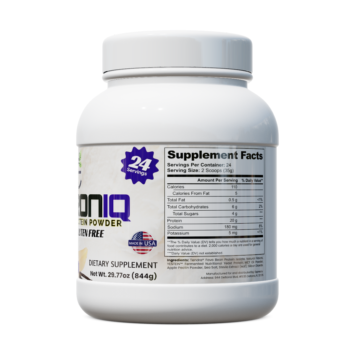NutronIQ Plant-Based Protein Supplement Vanilla Flavor for Optimal Nutrition - Expressly Marketplace