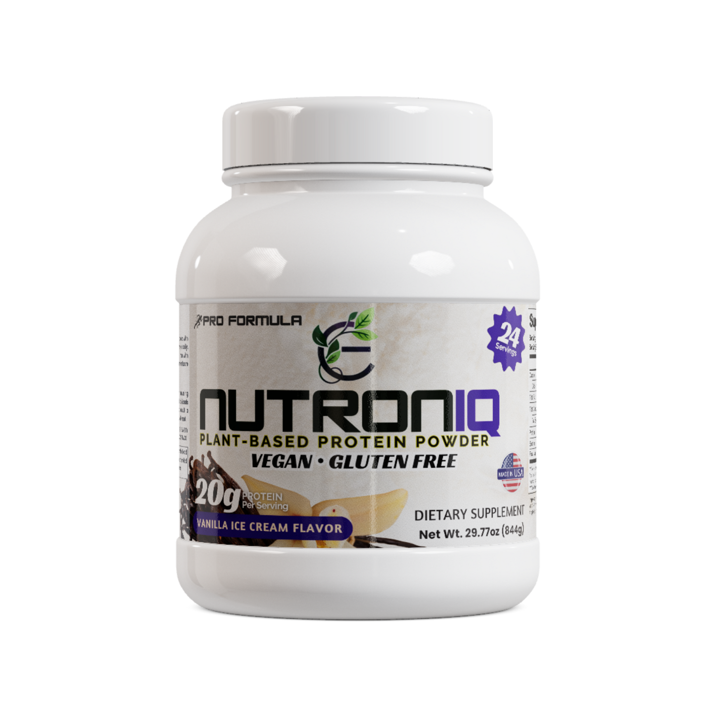 NutronIQ Plant-Based Protein Supplement Vanilla Flavor for Optimal Nutrition - Expressly Marketplace