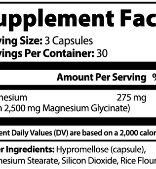 Magnesium Glycinate Supplement for Enhanced Relaxation and Sleep Support