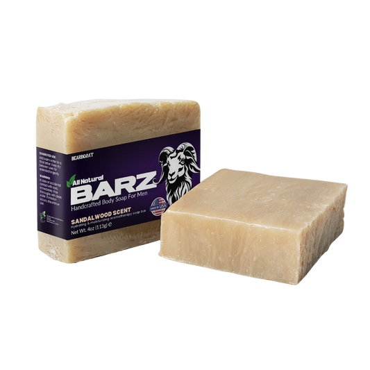 BEARDGOAT® BARZ Sandalwood SOAP BAR - Nourishing Beard and Skin Care