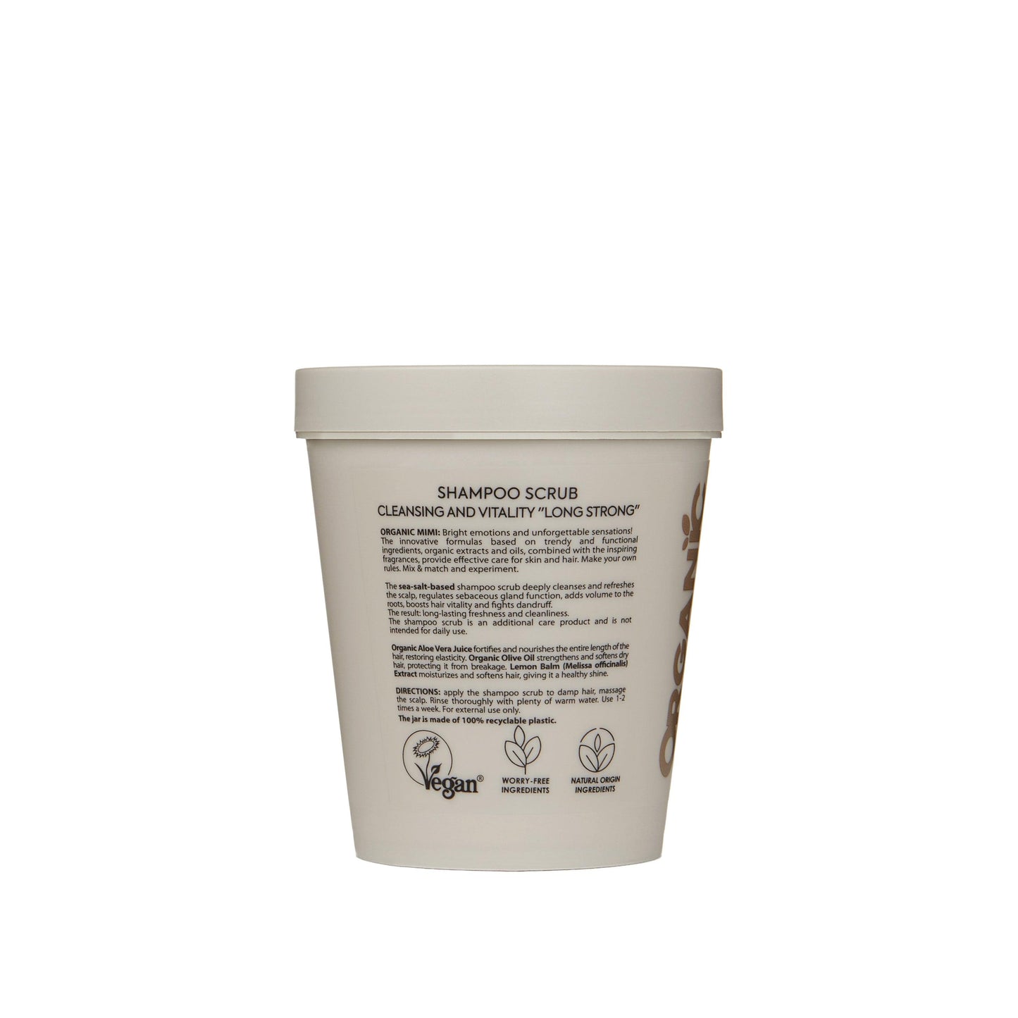ORGANIC MIMI, SHAMPOO SCRUB CLEANSING AND VITALITY LONG STRONG, 310 g