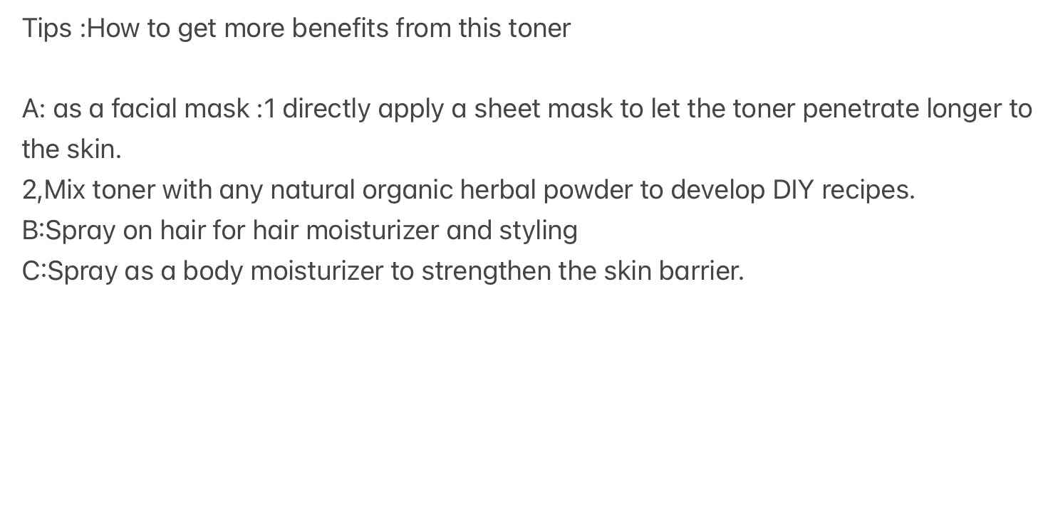 Certified Organic pH Balancing Facial Toner for Normal to Oily /sensitive Skin/Acne Skin Barrier builder