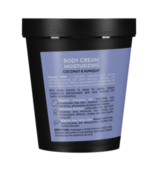 Organic Mimi, Body Cream Moisturizing Coconut & Kumquat, 200 ml