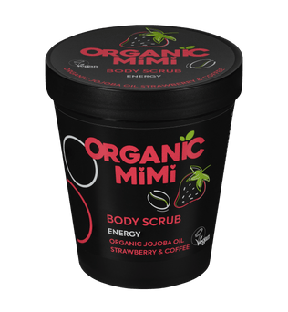 Organic Mimi, Body Scrub Energy Strawberry & Coffee, 250 g