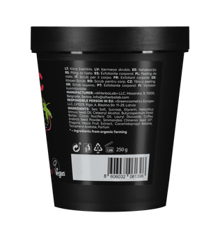 Organic Mimi, Body Scrub Energy Strawberry & Coffee, 250 g