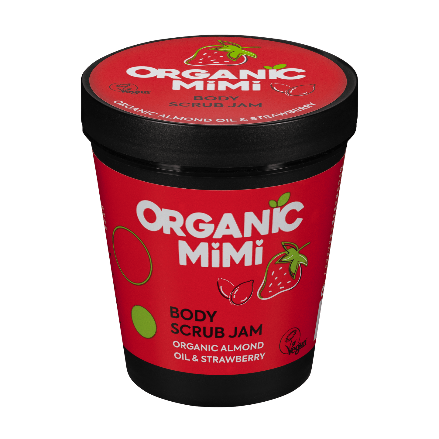 Organic Mimi, Body Scrub Jam Almond & Strawberry, 250 g