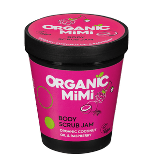 Organic Mimi, Body Scrub Jam Coconut & Raspberry, 250 g
