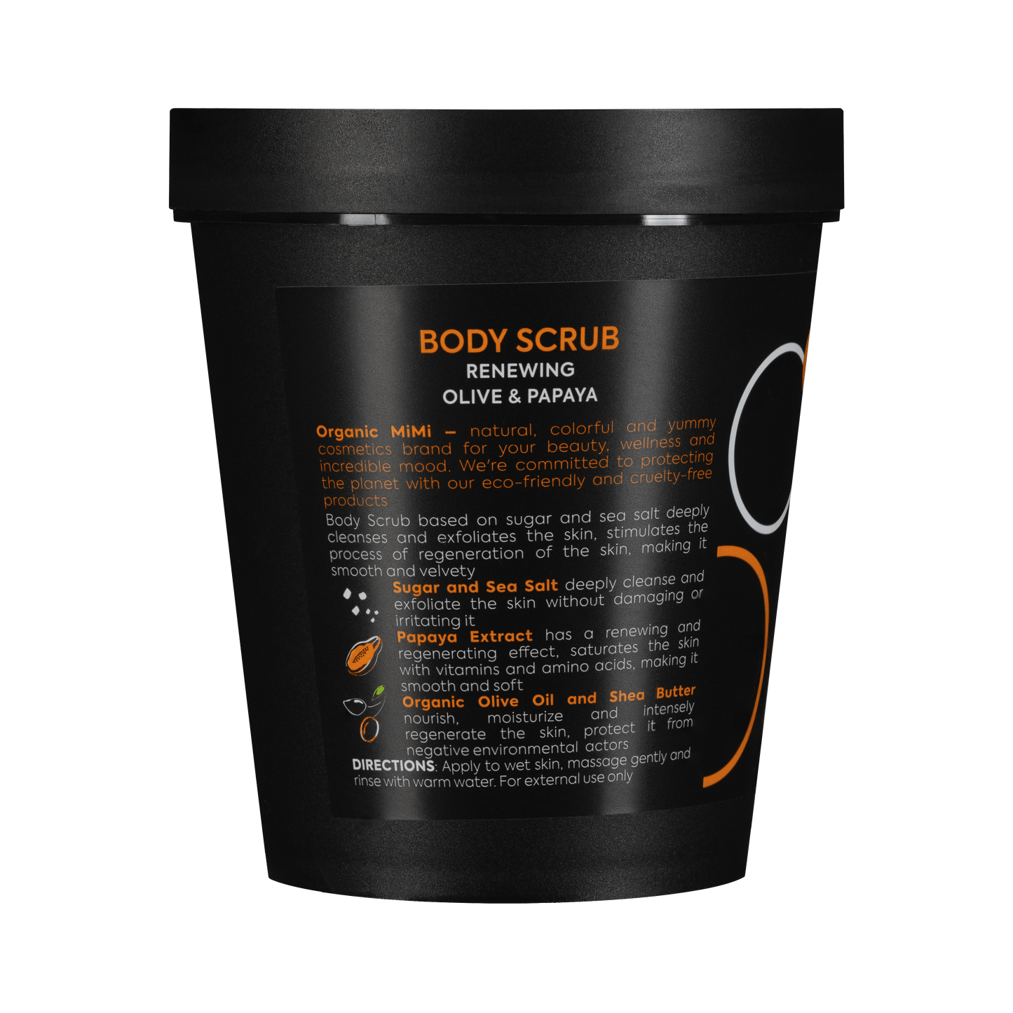 Organic Mimi, Body Scrub Renewing Olive & Papaya, 250 g