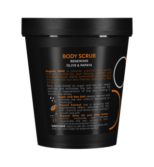 Organic Mimi, Body Scrub Renewing Olive & Papaya, 250 g