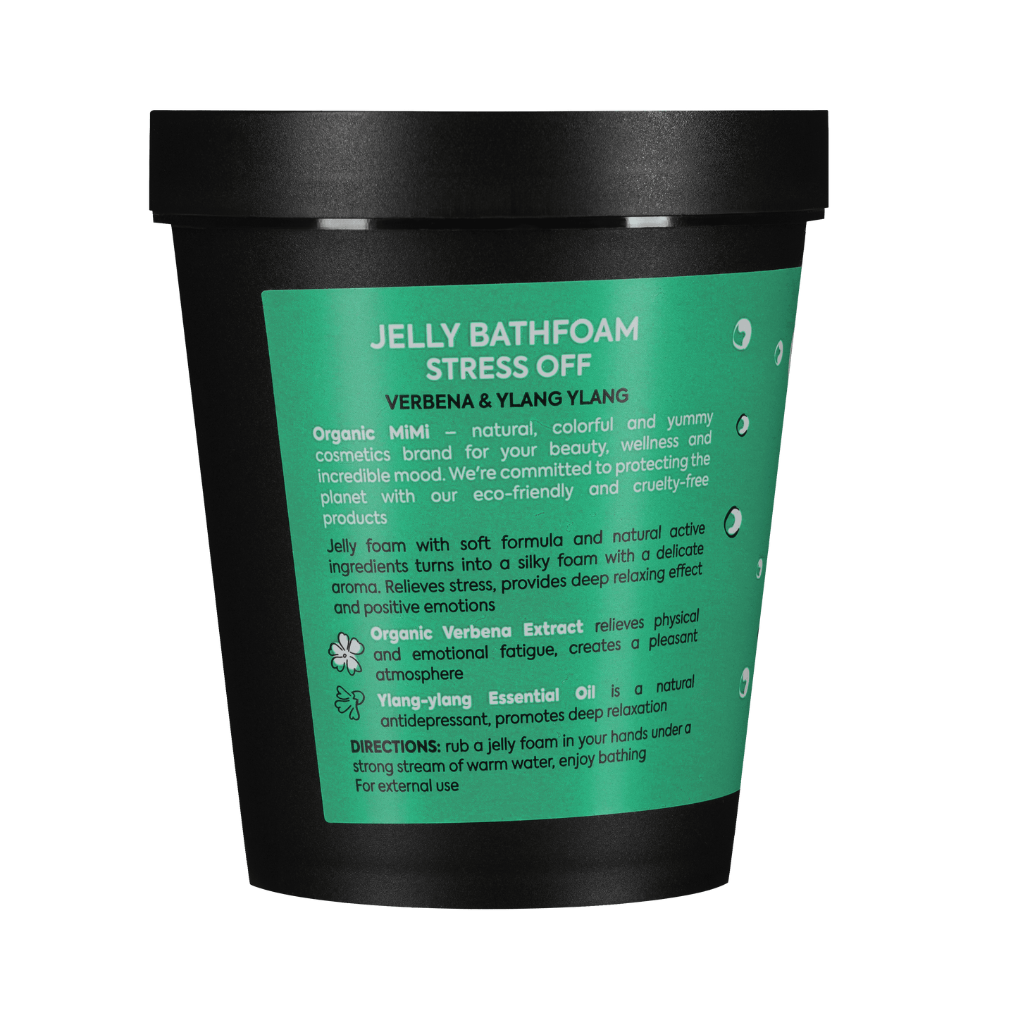 Organic Mimi, Jelly Bathfoam Stress Off Verbena & Ylang Ylang, 200 ml