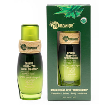 Certified Organic Rinse Free Facial Cleanser|Aloe vera All -in-1 Skin freshener All skin Types even Sensitive/Baby's wipe