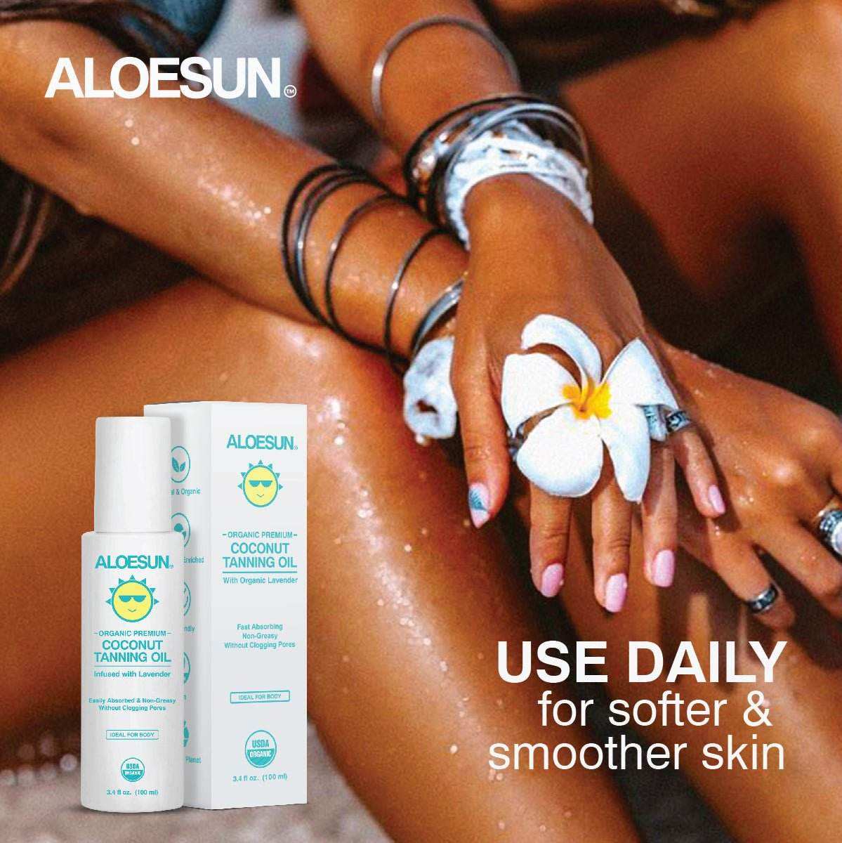 Coconut Tanning Oil A Natural Tanning Oil by Aloe Sun