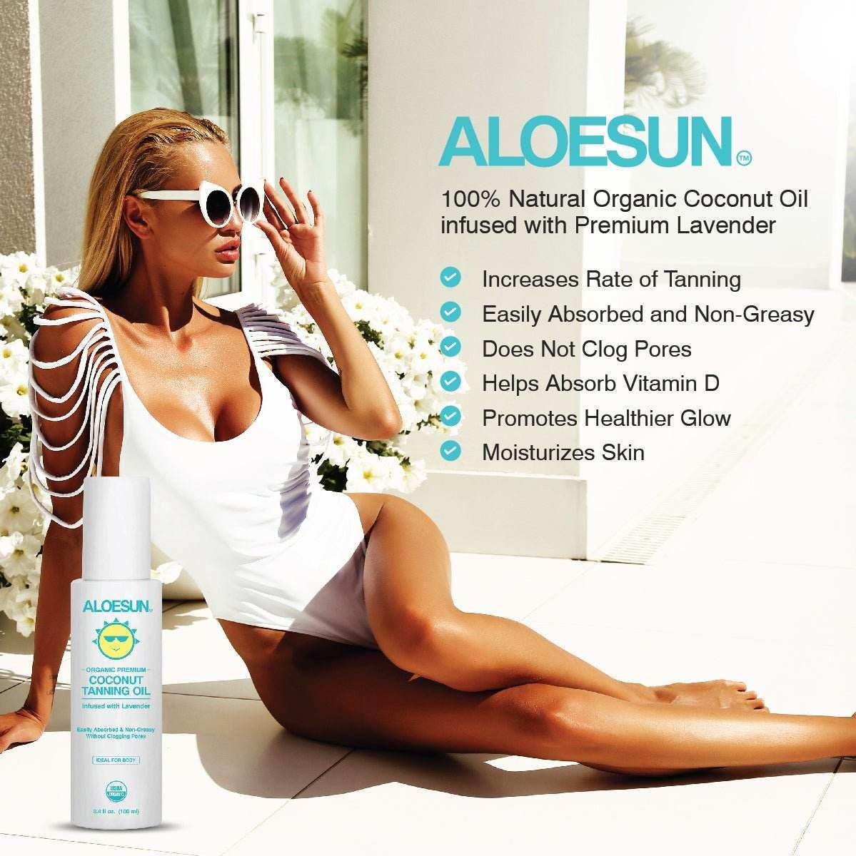 Coconut Tanning Oil A Natural Tanning Oil by Aloe Sun