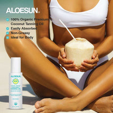 Coconut Tanning Oil A Natural Tanning Oil by Aloe Sun