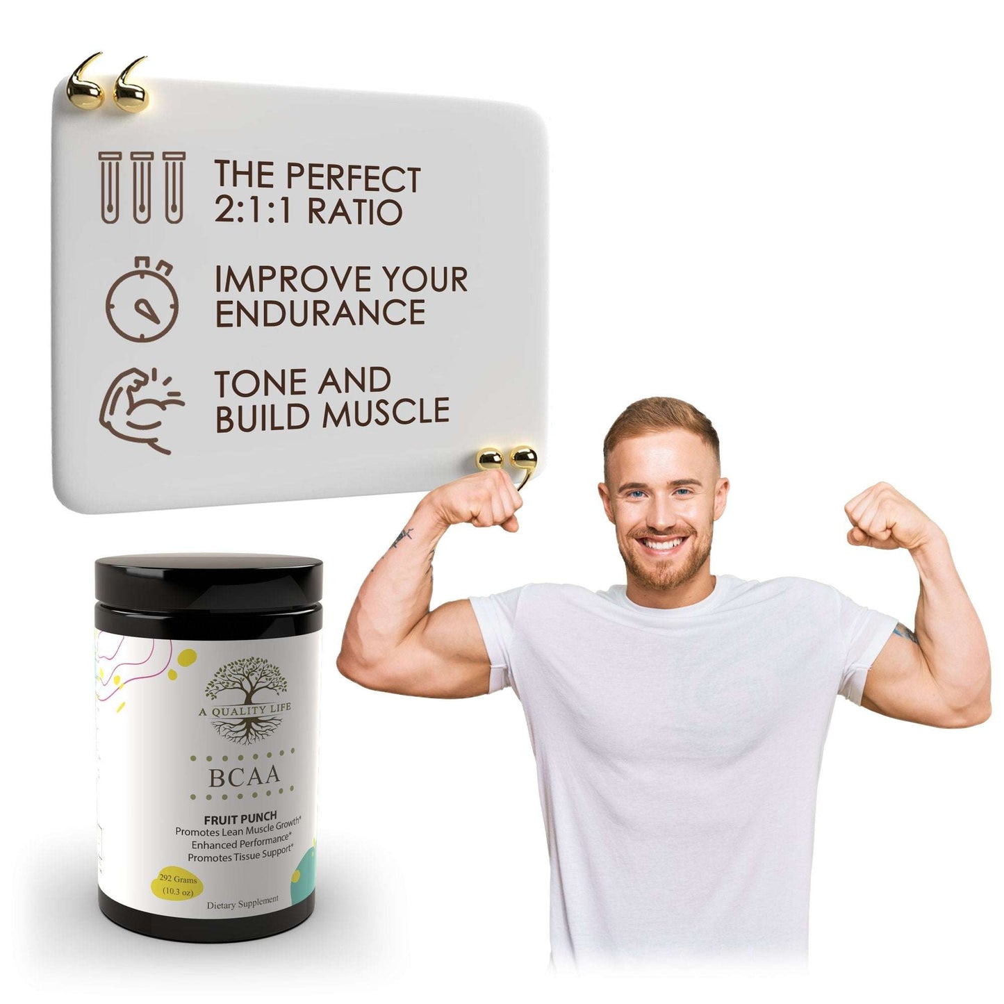 Natural BCAA by A Quality Life - Fruit Punch - Expressly Marketplace