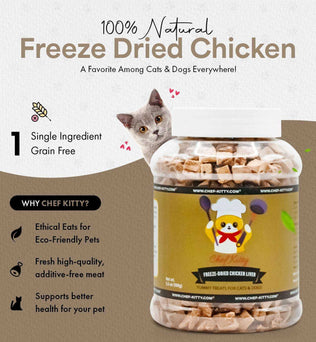 Chef Kitty® Freeze Dried Chicken Liver Cat Treats (1.75oz-3.5oz) - Expressly Marketplace