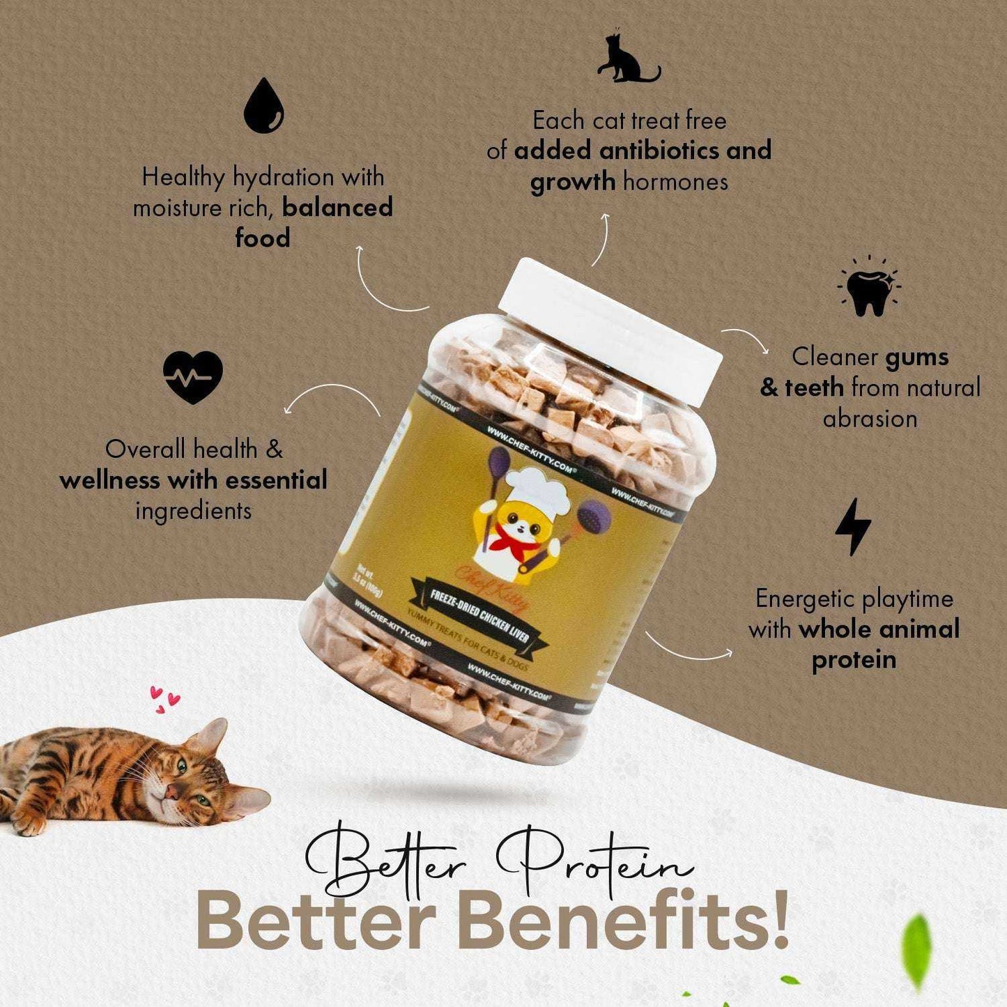 Chef Kitty® Freeze Dried Chicken Liver Cat Treats (1.75oz-3.5oz) - Expressly Marketplace