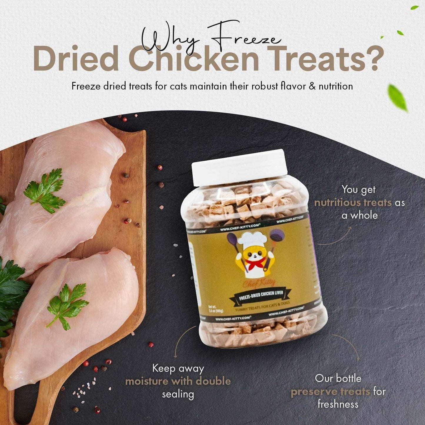 Chef Kitty® Freeze Dried Chicken Liver Cat Treats (1.75oz-3.5oz) - Expressly Marketplace