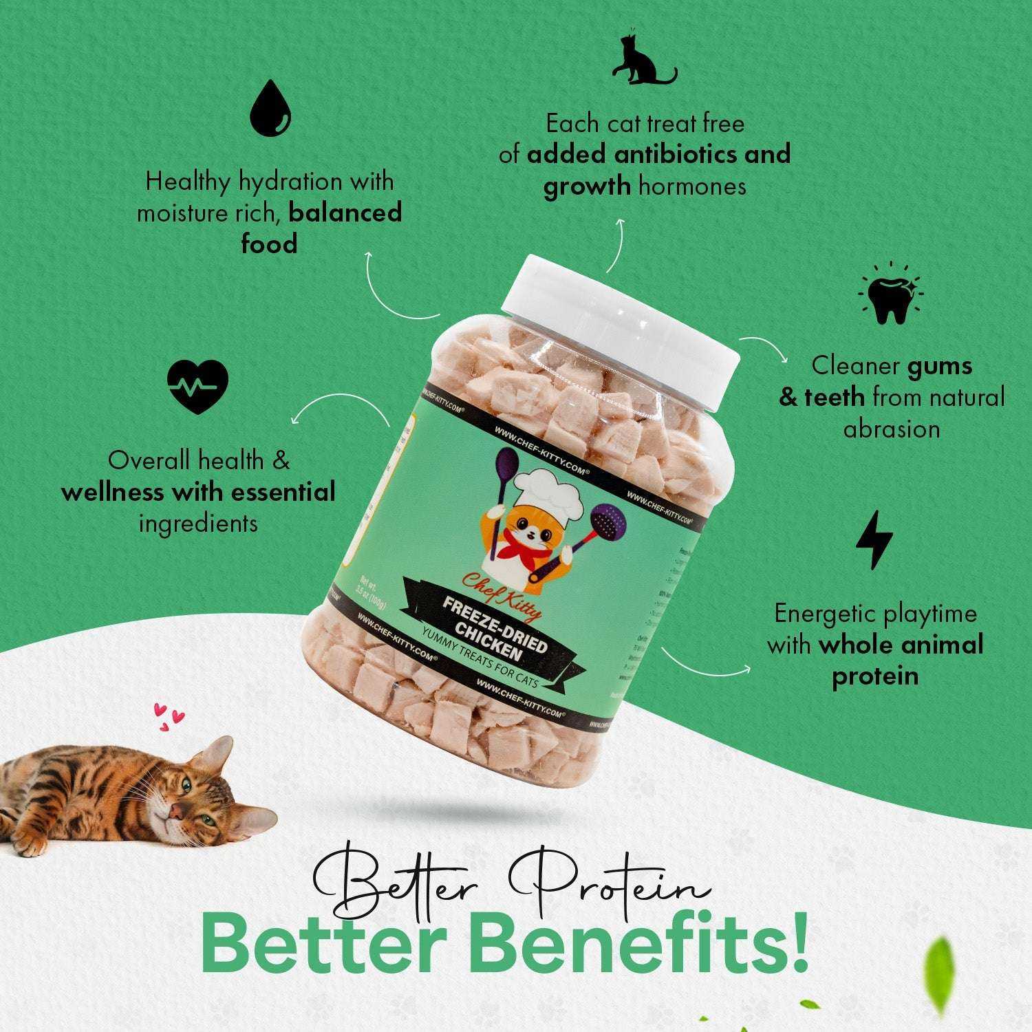 Freeze Dried Cat Treats Chicken (1.75oz-3.5oz) - Expressly Marketplace