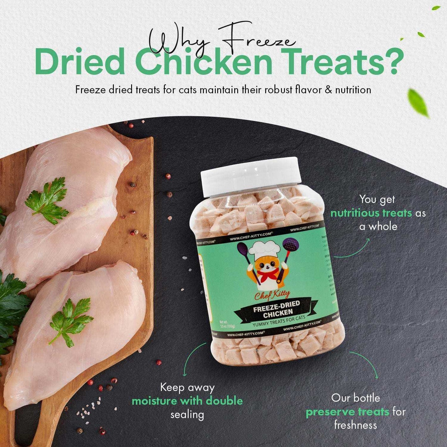 Freeze Dried Cat Treats Chicken (1.75oz-3.5oz) - Expressly Marketplace