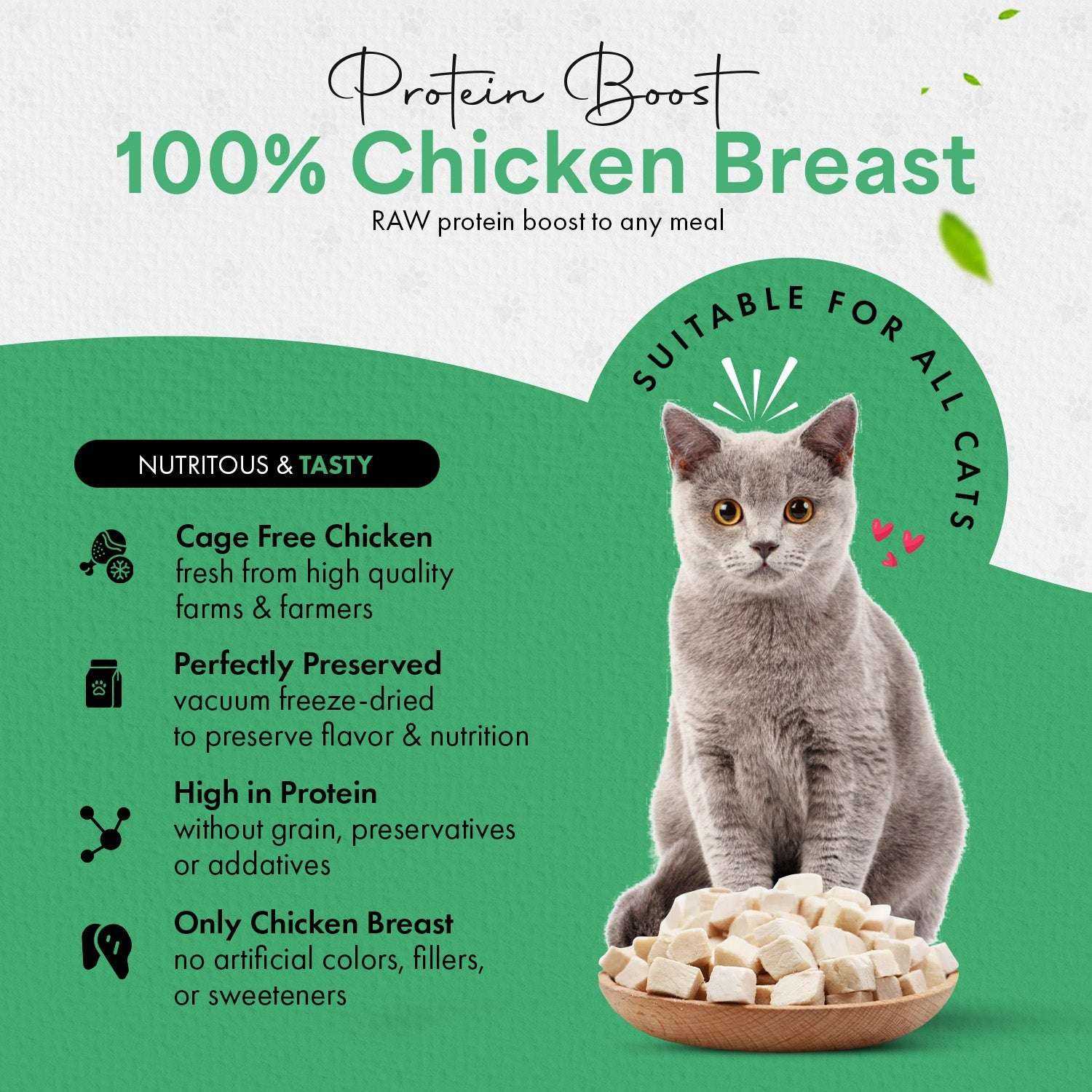 Freeze Dried Cat Treats Chicken (1.75oz-3.5oz) - Expressly Marketplace