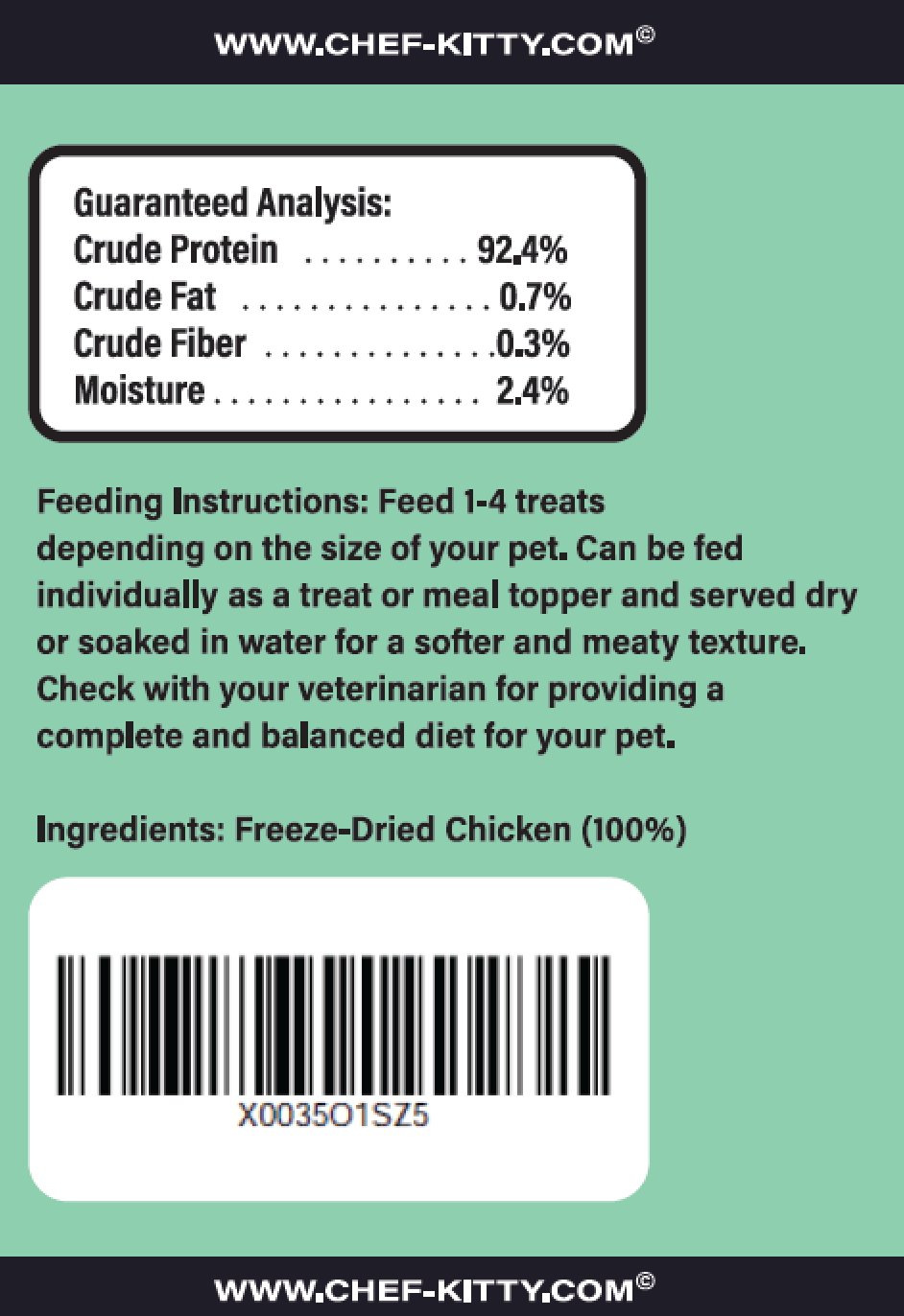 Freeze Dried Cat Treats Chicken (1.75oz-3.5oz) - Expressly Marketplace
