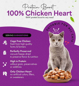 Freeze Dried Cat Treats Chicken Heart (1.75oz-3.5oz) - Expressly Marketplace