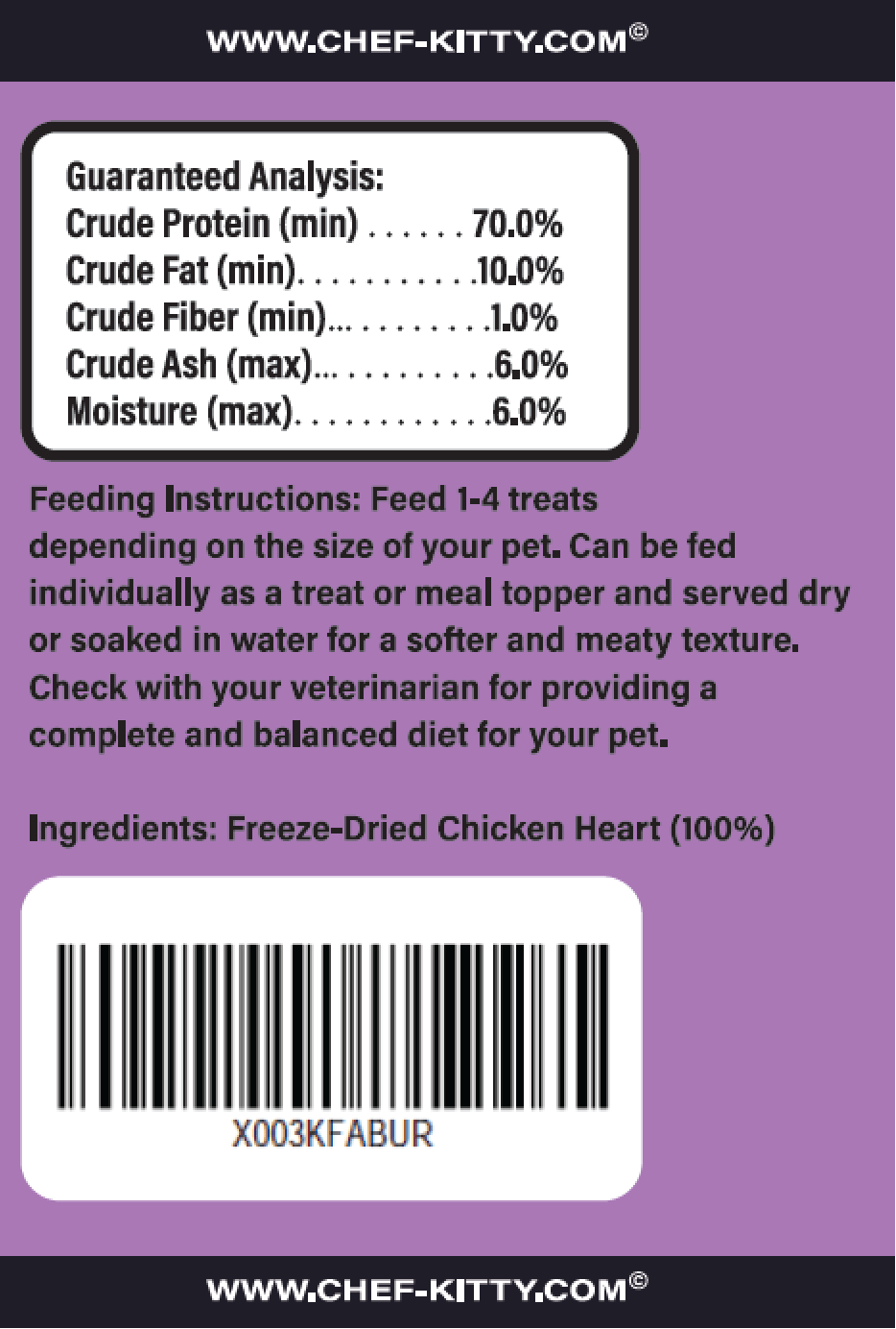 Freeze Dried Cat Treats Chicken Heart (1.75oz-3.5oz) - Expressly Marketplace