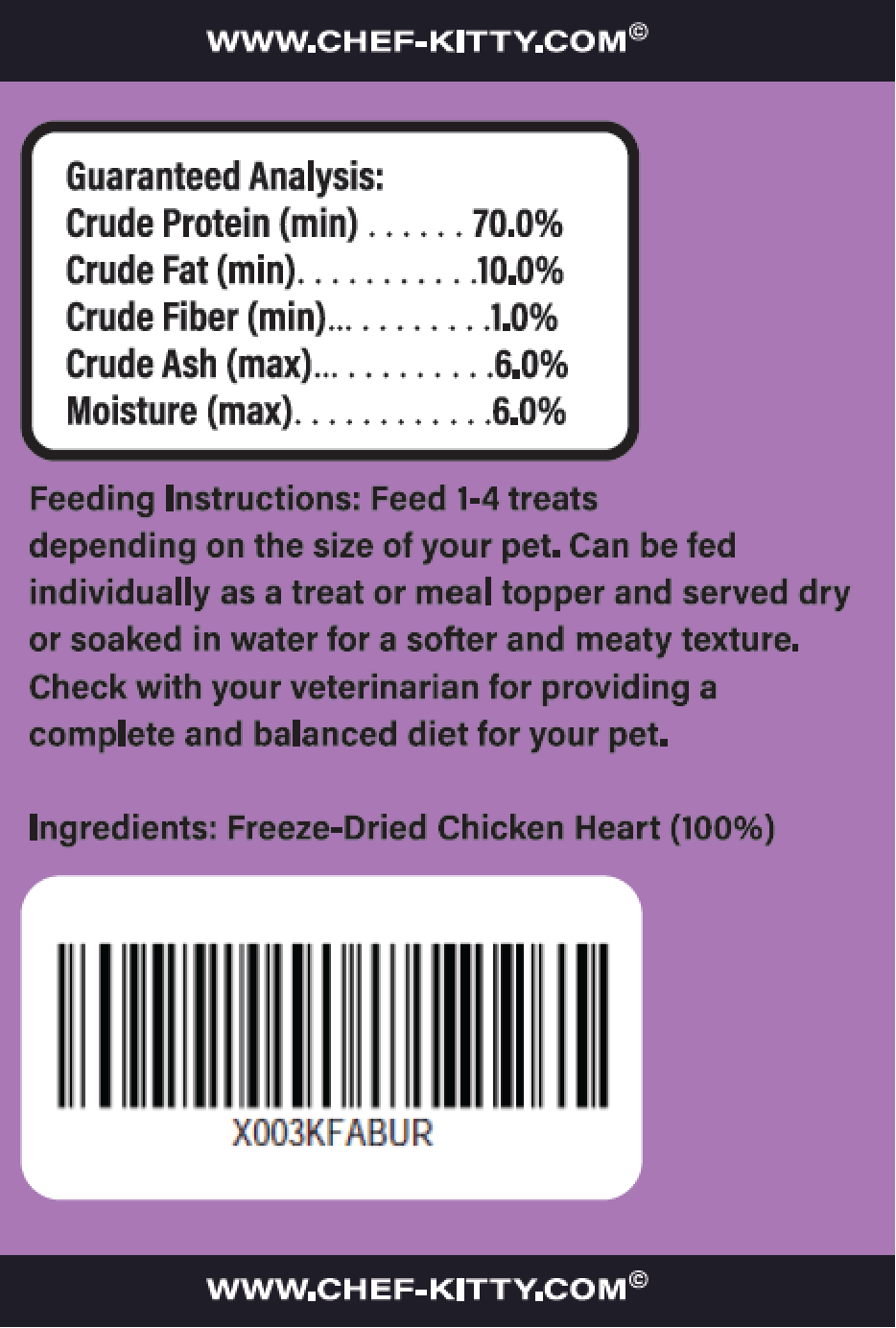 Freeze Dried Cat Treats Chicken Heart (1.75oz - 3.5oz) - Expressly