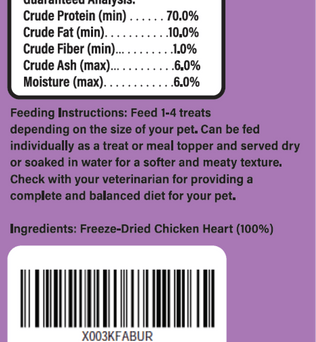 Freeze Dried Cat Treats Chicken Heart (1.75oz-3.5oz) - Expressly Marketplace